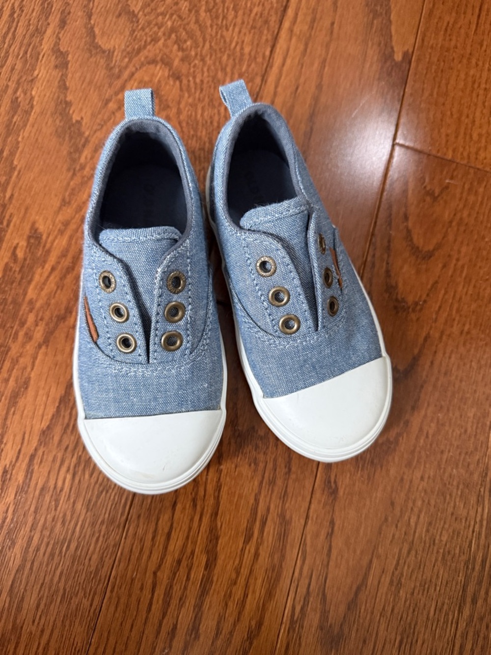 Kids Slip-On Canvas Sneakers in Light Blue